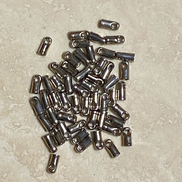 3/$10, Small Tiger Tail Wire End Crimp, Cord End for DIY Jewelry Making - Picture 1 of 4